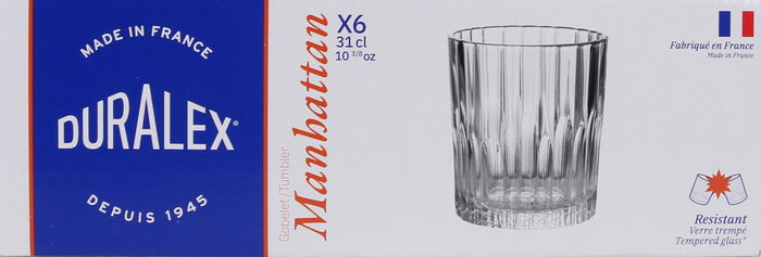 Duralex Set 6 Vasos Transparente "Manhattan" 31 cl (8 Cajas)