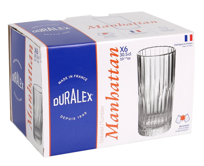 Duralex Set 6 Vasos Manhattan Transparente 30.5 cl (8 Cajas)