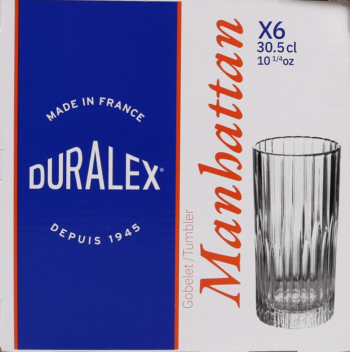 Duralex Set 6 Vasos Manhattan Transparente 30.5 cl (8 Cajas)