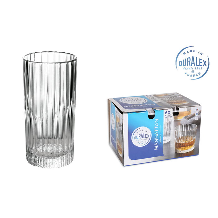 Duralex Set de 6 Vasos Manhattan Transparentes 30.5cl Duralex Set de 6 Vasos Manhattan Transparentes 30.5cl