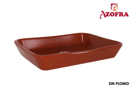 Azofra Fuente Rectangular 35 x 25 cm Vitrocerámica (4 Unidades)