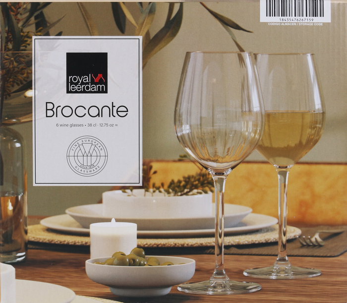 Royal Leerdam Set 6 Copas Vino 38 cl "Brocante"