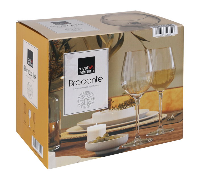 Royal Leerdam Set 6 Copas Vino 38 cl "Brocante"