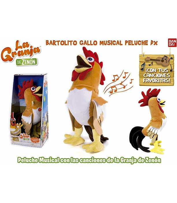 Bandai Peluche Musical Gallo Bartolito de La Granja de Zenón Bandai Peluche Musical Gallo Bartolito de La Granja de Zenón