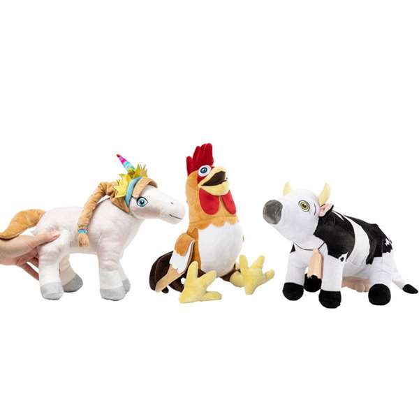 Bandai Peluche Musical Gallo Bartolito La Granja De Zenón 13x17x34 Cm Con Luces Y Sonidos