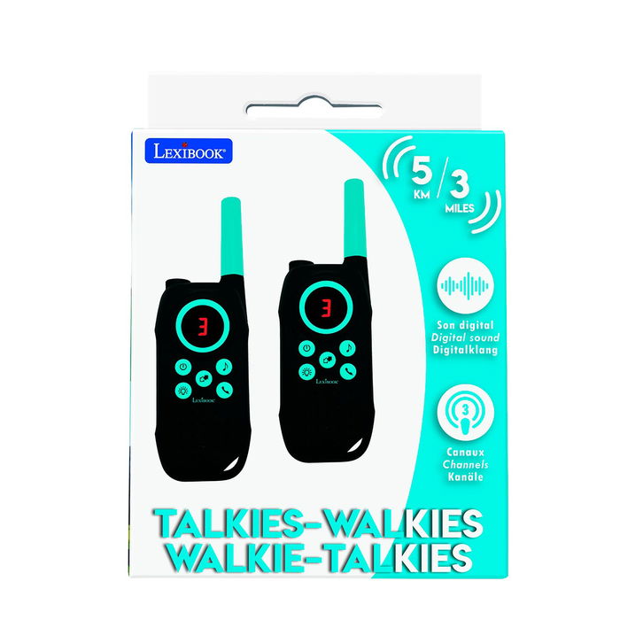 Lexibook Walkie Talkies Digitales TW42, 5 Km, Linterna