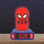 Lexibook Reloj Despertador Spiderman RL800SP con Luz Nocturna y Sonidos Marvel LCD Digital