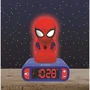 LEXIBOOK Rl800Sp Reloj Despertador Spider-Man con Luz Nocturna, Pantalla LCD Retroiluminada y Sonidos Marvel para Niños +3 Años