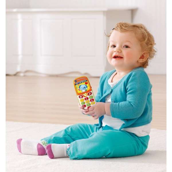 VTech Pequephone - Teléfono bilingüe español/inglés para bebés de 12-36 meses con luces, sonidos, 8 melodías y 2 canciones, 14.8x10.6x7.5 cm VTech Pequephone - Teléfono bilingüe español/inglés para bebés de 12-36 meses con luces, sonidos, 8 melodías y 2 canciones, 14.8x10.6x7.5 cm