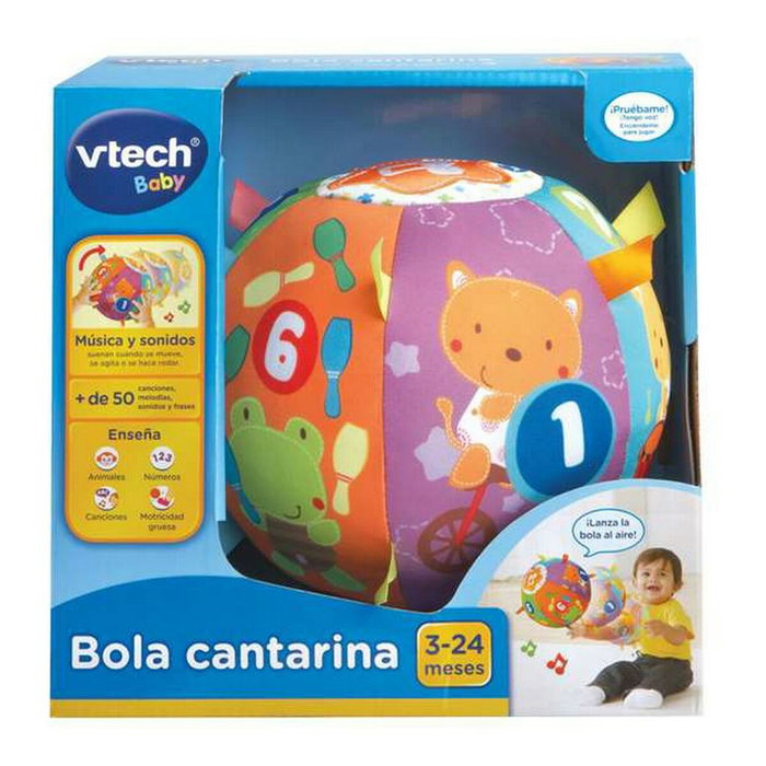 Vtech Pelota Bola Cantarina con texturas, 15 melodías y 5 canciones, 18 cm