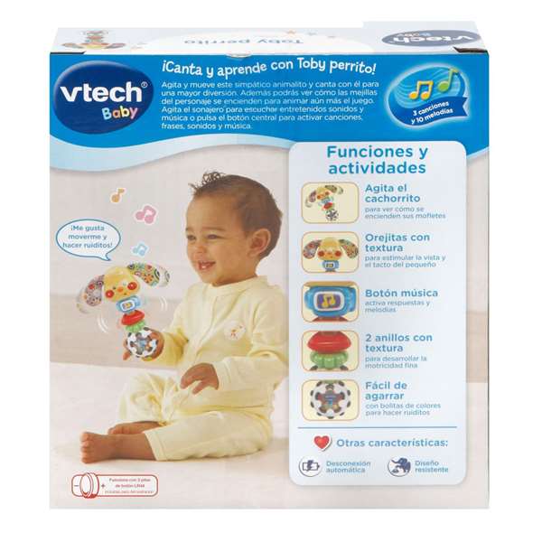 V-TECH Toby Perrito Sonajero con Luces y Música