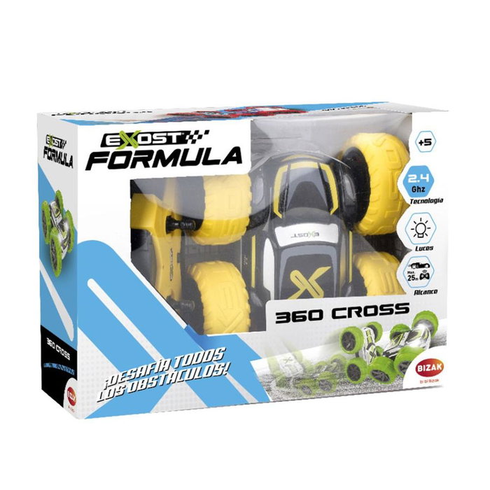 Exost Coche Radiocontrol Exost 360 Cross SDO, 2.4 GHz, 12 km/h, Luces LED, Volteretas 360°, para Niños +5 Años