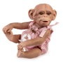 Muñecas Guca Muñeca Mono Reborn Pelele Cuadros 32 cm 904 Guca Colección Zoo Reborn con Chupete