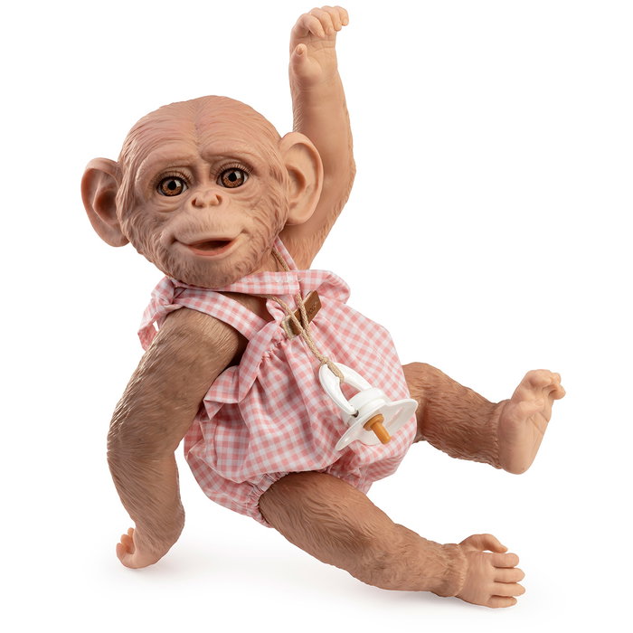 Muñecas Guca Muñeca Mono Reborn Pelele Cuadros 32 cm 904 Guca Colección Zoo Reborn con Chupete Muñecas Guca Muñeca Mono Reborn Pelele Cuadros 32 cm 904 Guca Colección Zoo Reborn con Chupete