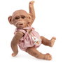 Muñecas Guca Muñeca Mono Reborn Pelele Cuadros 32 cm 904 Guca Colección Zoo Reborn con Chupete