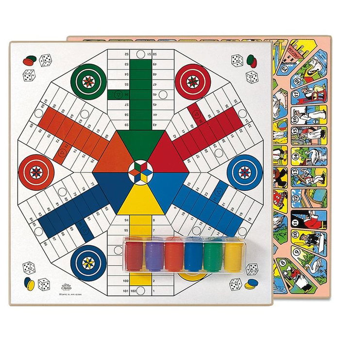 Cayro Tablero Parchis 6 jugadores y Oca de madera con accesorios Cayro Tablero Parchis 6 jugadores y Oca de madera con accesorios