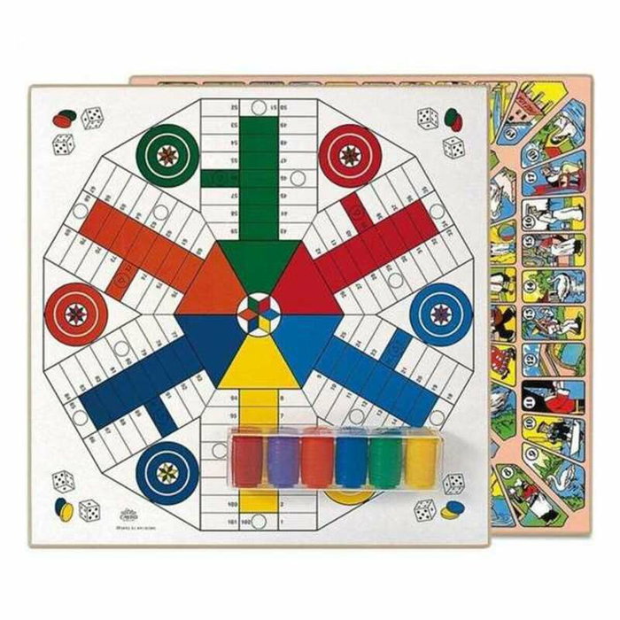 Cayro Tablero Parchis 6 jugadores y Oca de madera con accesorios Cayro Tablero Parchis 6 jugadores y Oca de madera con accesorios