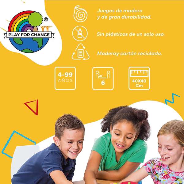 Cayro Tablero Parchis y Oca 6 Jugadores Madera 40x40 cm con Accesorios