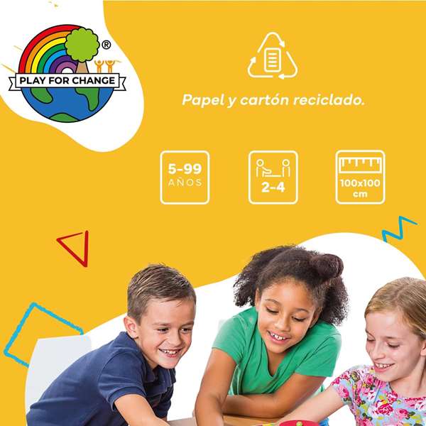 Cayro Juego Parchís Gigante de Suelo 100x100 cm Plástico