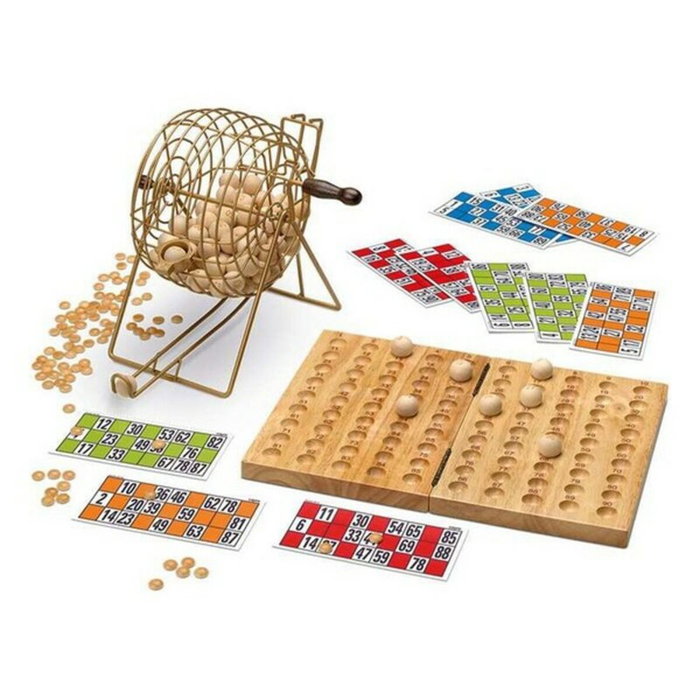 Cayro Bingo Deluxe de madera y metal con cartones