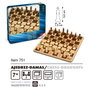 Cayro Juego de Ajedrez y Damas de Madera en caja de metal