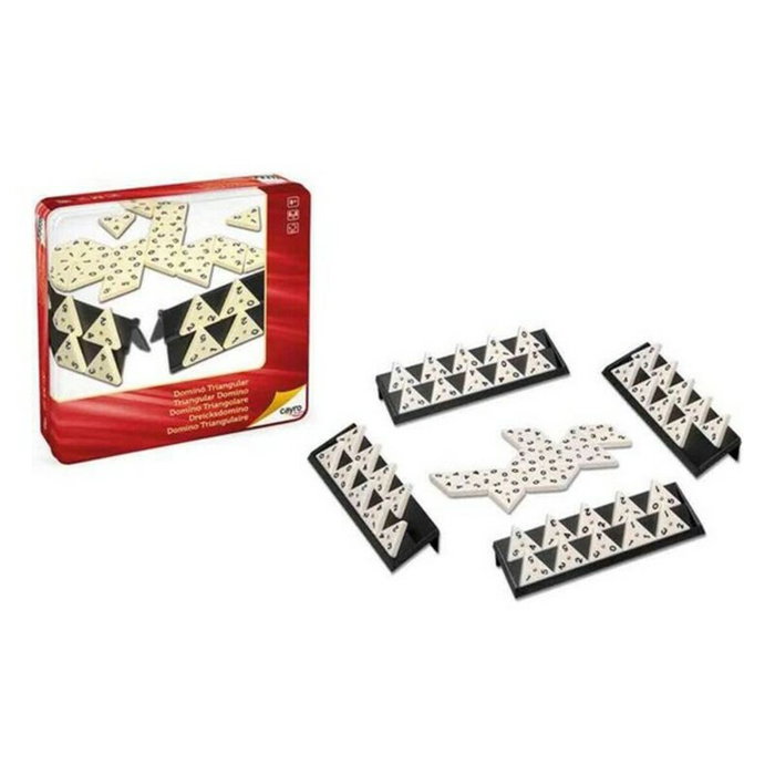Cayro Juego de Dominó Triangular en caja de metal