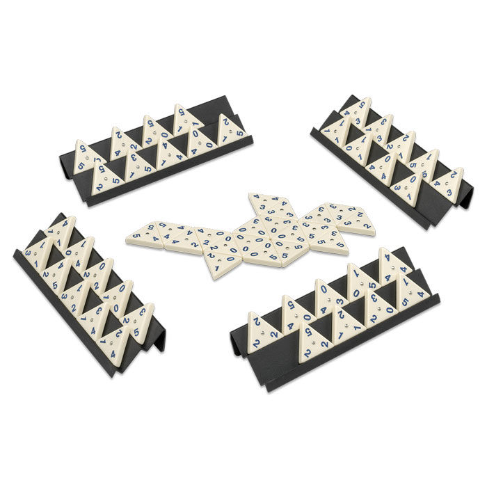 Cayro Juego de Dominó Triangular en caja de metal