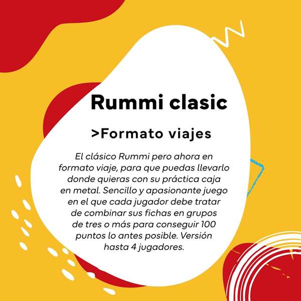 Cayro Juego Rummi Classic de Viaje en Caja de Metal 11,5x19,5 cm