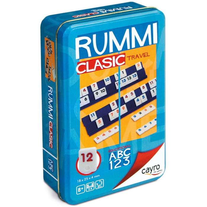 Cayro Juego Rummi Classic de viaje en caja de metal