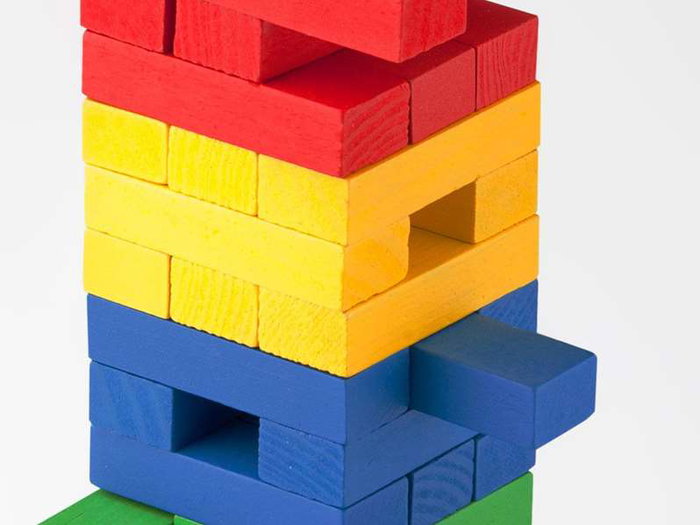Cayro Juego block a block colores de madera 8x30x8 cm