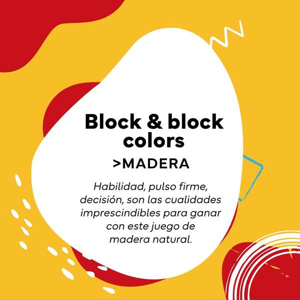 Cayro Juego block a block colores de madera 8x30x8 cm