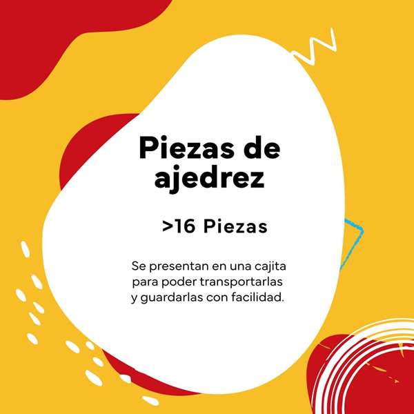 Cayro Piezas de Ajedrez Accesorios en Caja de Plástico 19x10x6 cm