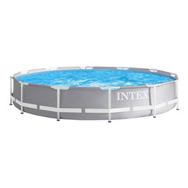 Intex Piscina Redonda Desmontable Prism Frame 366x76 cm Capacidad 6503 Litros +6 Años