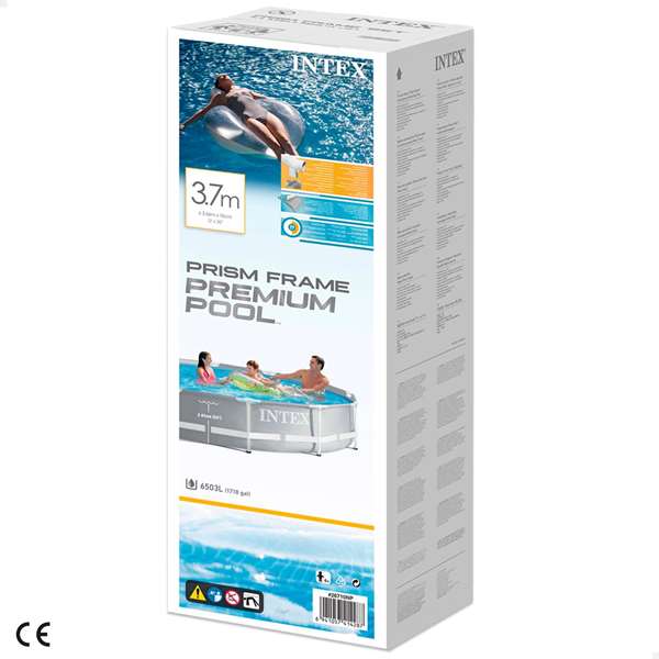 Intex Piscina Redonda Desmontable Prism Frame 366x76 cm Capacidad 6503 Litros +6 Años