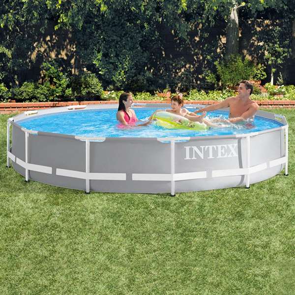 Intex Piscina Redonda Desmontable Prism Frame 366x76 cm Capacidad 6503 Litros +6 Años