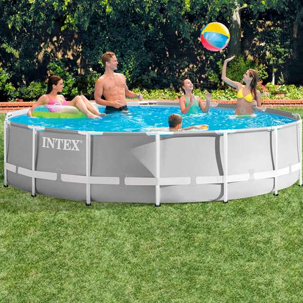 Intex Piscina Redonda Desmontable Prism Frame con Depuradora y Escalera 427x107 cm (12706 Litros)