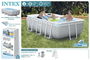 Intex Piscina Rectangular Desmontable Prism Frame con Depuradora y Escalera 300x175x80cm