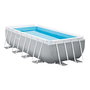 Intex Piscina Rectangular Desmontable Prism Frame 400x200x100cm con Depuradora y Escalera (6836 Litros, +6 años)