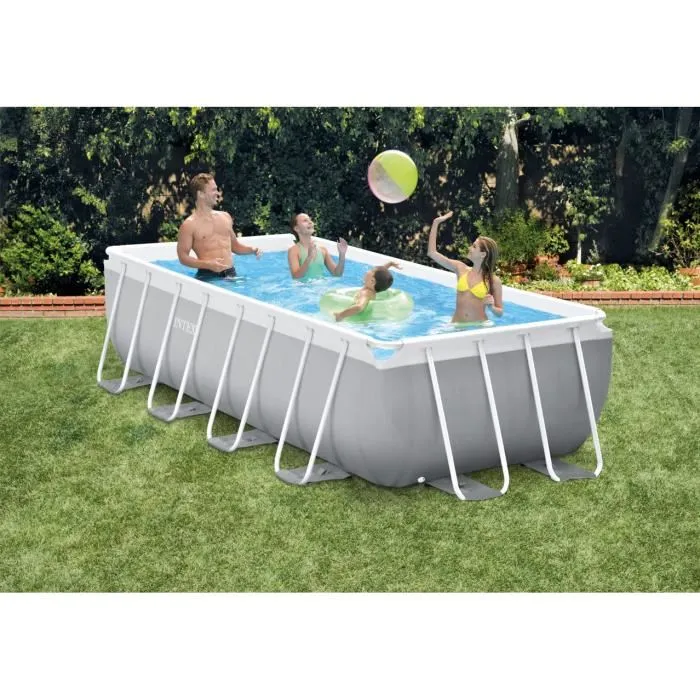 Intex Piscina Rectangular Desmontable Prism Frame 400x200x100cm con Depuradora y Escalera (6836 Litros, +6 años) Intex Piscina Rectangular Desmontable Prism Frame 400x200x100cm con Depuradora y Escalera (6836 Litros, +6 años)