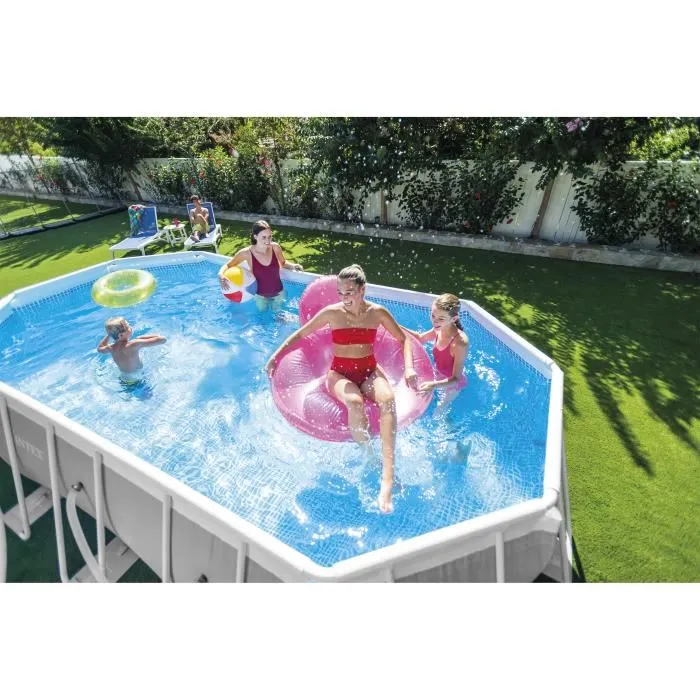 Intex Piscina Ovalada Desmontable Prism Frame con Depuradora y Accesorios Intex Piscina Ovalada Desmontable Prism Frame con Depuradora y Accesorios