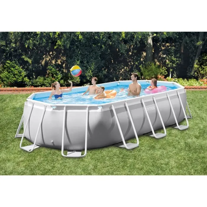 Intex Piscina Ovalada Desmontable Prism Frame con Depuradora y Accesorios Intex Piscina Ovalada Desmontable Prism Frame con Depuradora y Accesorios