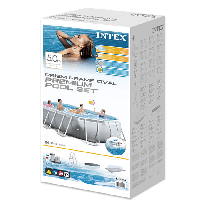 Intex Piscina Ovalada Desmontable Prism Frame con Depuradora y Accesorios Intex Piscina Ovalada Desmontable Prism Frame con Depuradora y Accesorios