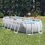 Intex Piscina Ovalada Desmontable Prism Frame con Depuradora y Accesorios