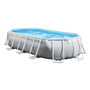 Intex Piscina Ovalada Desmontable Prism Frame 503x274x122 cm con Depuradora, Escalera, Cobertor y Tapiz (13365 Litros)