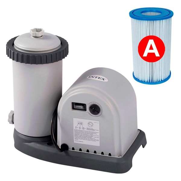 Intex Piscina Ovalada Desmontable Prism Frame 503x274x122 cm con Depuradora, Escalera, Cobertor y Tapiz (13365 Litros)