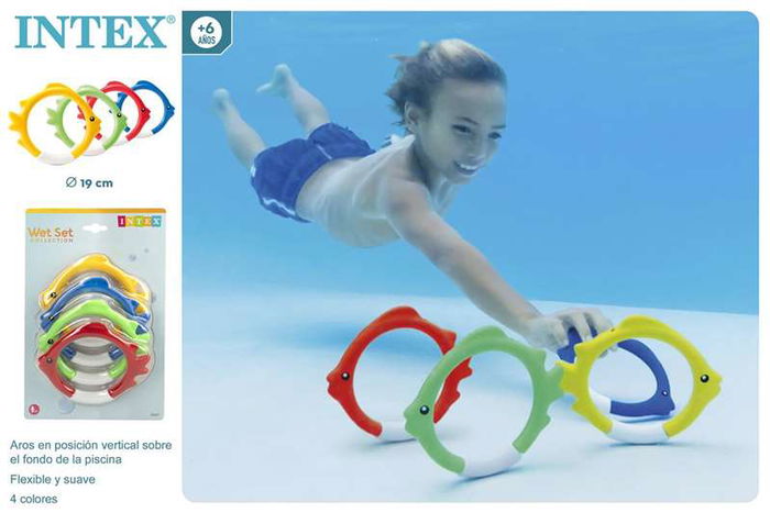Intex Juegos Acuatico Fun Peces Aros Blister 4 Piezas Edad Mínima 36 Meses
