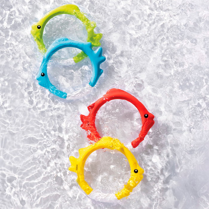 Intex Juego de Anillos de Buceo Peces Subacuáticos - 4 Colores Intex Juego de Anillos de Buceo Peces Subacuáticos - 4 Colores