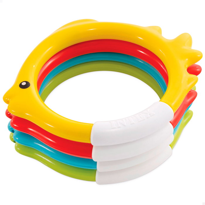 Intex Juego de Anillos de Buceo Peces Subacuáticos - 4 Colores Intex Juego de Anillos de Buceo Peces Subacuáticos - 4 Colores