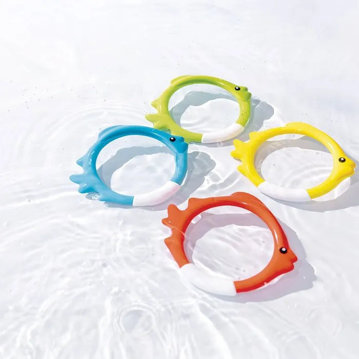 Intex Juego de Anillos de Buceo Peces Subacuáticos - 4 Colores Intex Juego de Anillos de Buceo Peces Subacuáticos - 4 Colores