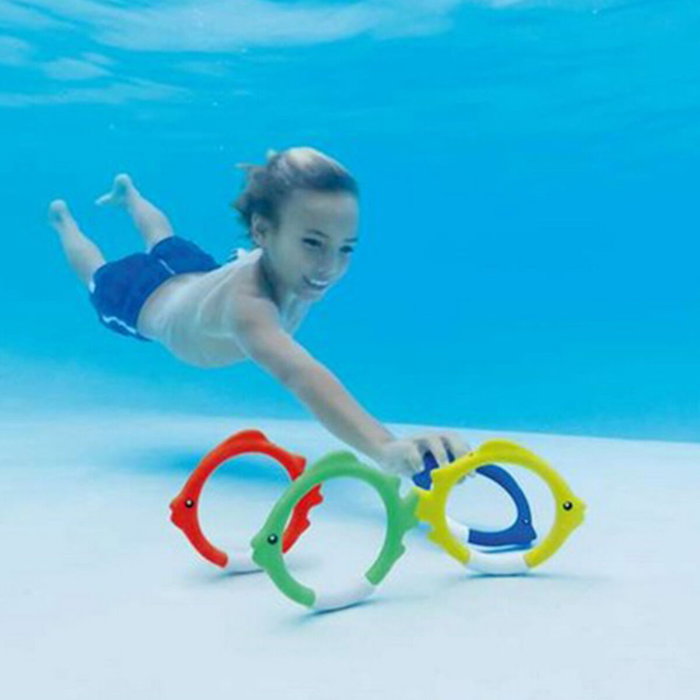 Intex Juego de Anillos de Buceo Peces Subacuáticos - 4 Colores Intex Juego de Anillos de Buceo Peces Subacuáticos - 4 Colores